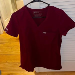 Figs maroon Catarina - One Pocket XS Scrub top